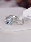 Natural Sky Blue Topaz Ring in 925 Sterling Silver sz 6