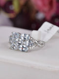 Natural Aquamarine Ring in 925 Sterling Silver sz 9