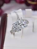 Natural Aquamarine Ring in 925 Sterling Silver sz 9