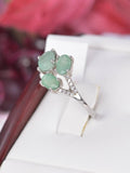 Natural Emerald Oval Cut Ring Real 925 Sterling Silver sz 8