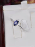 Marquise Cut Natural Tanzanite Ring Real 925 Sterling Silver sz 7