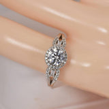 Moissanite 1.0 ct Brilliant Round Cut Engagement Ring 925 Size 6 and 8 only