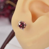 Moissanite 2.0 ct Watermelon Color Stud Earrings 925 Sterling NWT