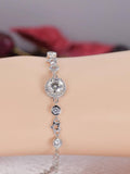 1ct Moissanite Bracelet 925 Sterling NWT 7"