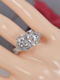 Natural Aquamarine Ring in 925 Sterling Silver sz 9