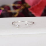 Moissanite Open Band Ring 925 Sterling Size 5, 6, 7, 8, and 9 only