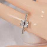 Moissanite 2.0 ct Radiant Cut Engagement Ring 925 sz 9