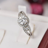 Moissanite 1.0 ct Brilliant Round Cut Engagement Ring 925 Size 6 and 8 only