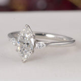 1.2 ct Moissanite Marquise Engagement Ring sz 6 or 8
