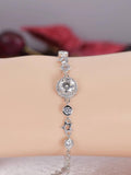 1ct Moissanite Bracelet 925 Sterling NWT 7"