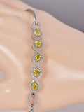 2.5ct Champagne Moissanite Bangle Bracelet 925 Sterling NWT 7"