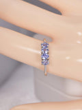 Natural Oval Cut Tanzanite Band Ring Real 925 Sterling Silver sz 7