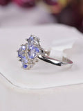 Natural Tanzanite Oval Cut Ring Real 925 Sterling Silver sz 6