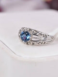 Natural London Blue Topaz Ring in 925 Sterling Silver sz 6