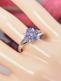 Natural Tanzanite Ring Real 925 Sterling sz 8