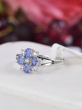 Natural Tanzanite Ring Real 925 Sterling sz 8