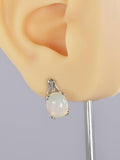 Natural Ethopian Huggies Hoop Earrings 925 Sterling Silver