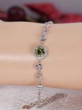 1ct Green Moissanite Bracelet 925 Sterling NWT 7"