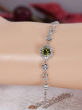 1ct Green Moissanite Bracelet 925 Sterling NWT 7"