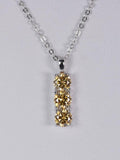 1.5ct Elegant Champagne Moissanite Pendant 18" 925 Sterling WG