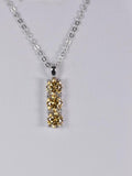 1.5ct Elegant Champagne Moissanite Pendant 18" 925 Sterling WG