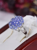 Natural Tanzanite Ring Real 925 Sterling sz 8 only