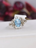 Natural Blue Topaz 925 Sterling Silver, sz 6