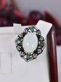 Natural Ethopian Opal Ring 925 Sterling Silver, sz 8 only