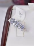 Natural Tanzanite Band Ring Real 925 Sterling sz 8