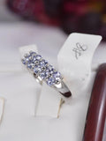 Natural Tanzanite Band Ring Real 925 Sterling sz 8