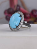Natural Turquoise Ring 925 Sterling Silver, sz 8