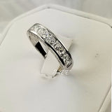 1.66ct Princess Cut Bridal Wedding Band Engagement Ring Diamond Simulated 925 Sterling Silver Anniversary Ring SKU:00143