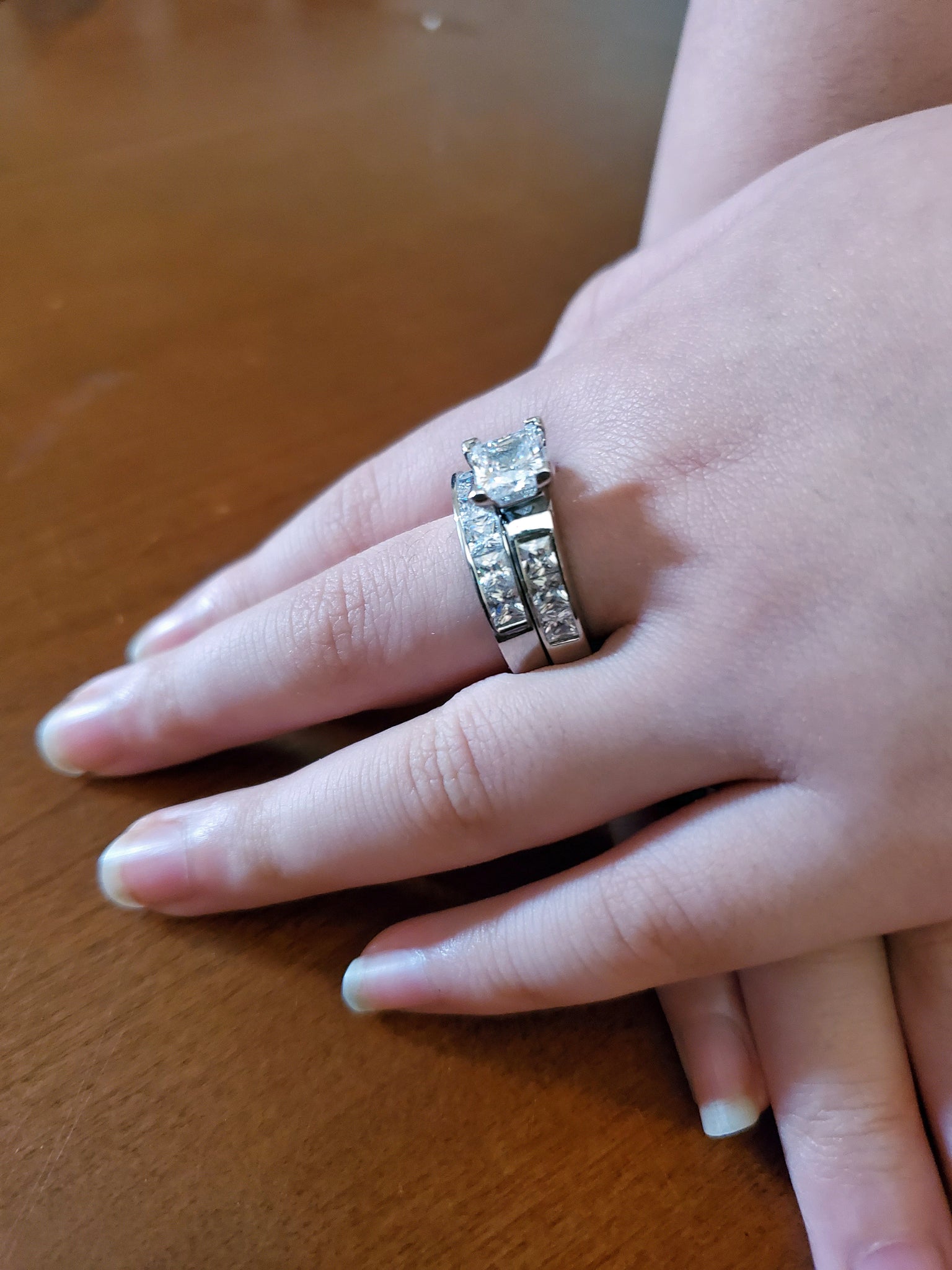3.25ct Princess Cut Bridal Wedding Engagement Ring Diamond