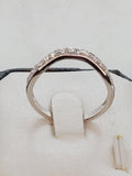 1/2ct Brilliant Cut Bridal Curve Wedding Band Engagement Ring Diamond Simulated 925 Sterling Silver Anniversary Ring SKU:00221