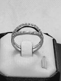 1ct Brilliant Cut Bridal Curve Wedding Band Engagement Ring Diamond Simulated 925 Sterling Silver Anniversary Ring SKU:00222