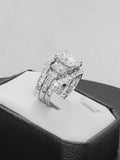 6.51 Total Carat Weight Radiant Cut Wedding Engagement Ring Diamond Simulated 925 Sterling Silver Anniversary Ring SKU:00223