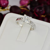 2.7ct Princess Cut Bridal Wedding Engagement Ring Diamond Simulated 925 Sterling Silver Anniversary Rings SKU:00169