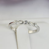 0.5ct Dainty Art Deco Bridal Wedding Engagement Ring Diamond Simulated 925 Sterling Silver Anniversary Ring SKU:00186