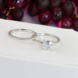 2.34ct Princess Cut Bridal Wedding Engagement Ring Diamond Simulated 925 Sterling Silver Anniversary Ring SKU:00148