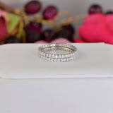 1.48ct Full Eternity Wedding Band Stack Promise Ring Diamond Simulated 925 Sterling Silver Anniversary Ring SKU:00192