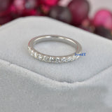 0.22ct Half Eternity Bridal Band Diamond Simulated 925 Sterling Silver Anniversary Rings SKU:00251