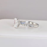 3.66ct Radiant Cut Bridal Wedding Engagement Ring Diamond Simulated 925 Sterling Silver Anniversary Rings SKU:00250