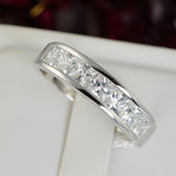 Men’s Wedding Band Engagement Ring Diamond Simulated 925 Sterling Silver Anniversary Ring SKU:00156